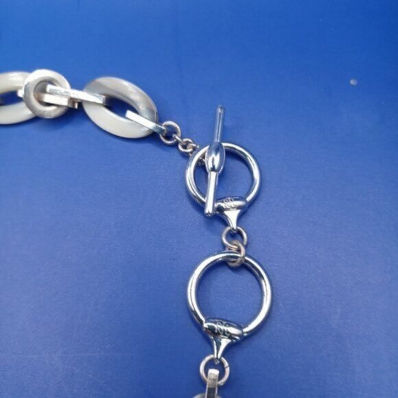 Vintage Signed RALPH LAUREN (RLL) Silver Plated Geometric Style‎ Necklace - Picture 2 of 2